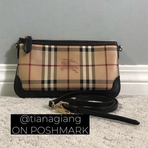 BURBERRY Haymarket Check Crossbody Bag